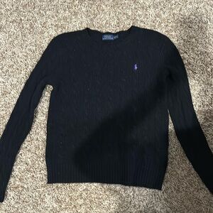 Ralph Lauren Polo  Cable Knit Sweater, Black M